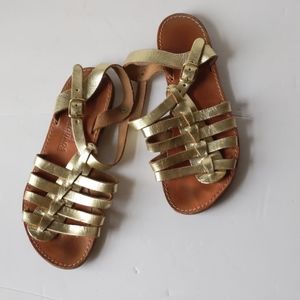 Kouris gold leather sandals-sz 8